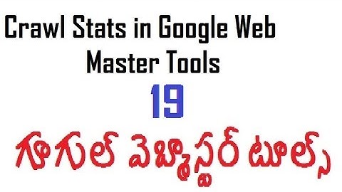 Crawl Stats in Google Web Master Tools - Google Search Console telugu-vlr training