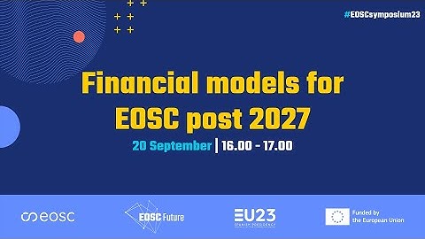 Financial Models for EOSC post 2027