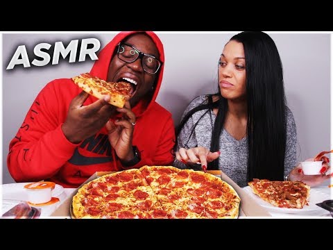 PIZZA & WINGS MUKBANG WITH MY HUSBAND ❤️