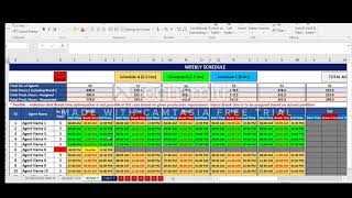 Call Center Staff Scheduler or Workforce Management Tool using Excel / VBA