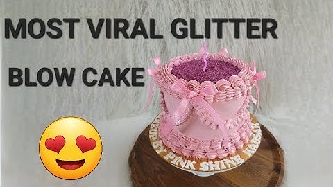 viral glitter blow cake tutorial|RN CAKE CREATION|GLITTER CAKE|#cake #viral #trending #blowup #fyp.