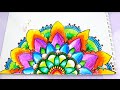 تعليم رسم مانديلا  رسم سهل ink draw how to draw mandala esy asmr