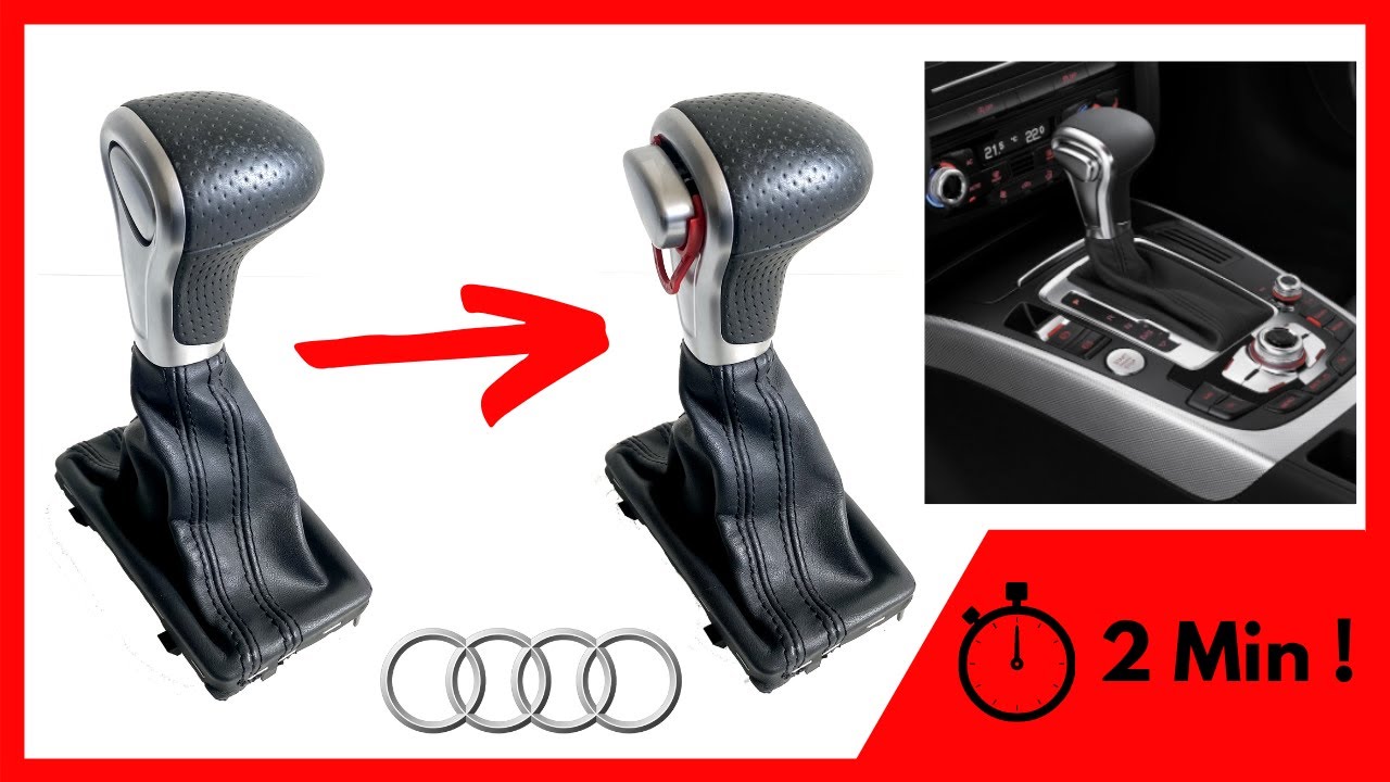 Pommeau de levier de vitesse de Style RS pour Audi A4, Transmission  automatique avec un bouton sur le handball avant