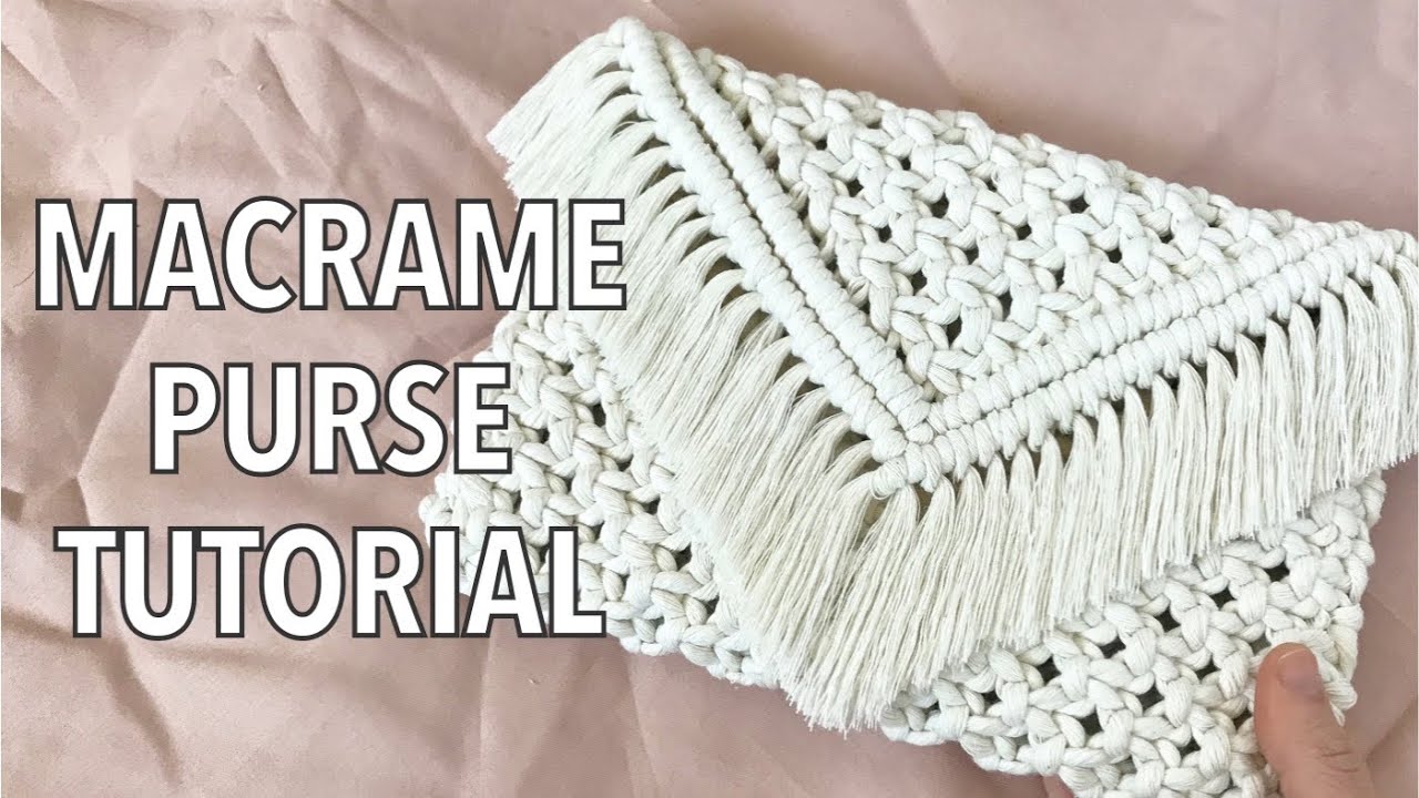 DIY Macrame Bag, Shoulder Macramé Bag, Macrame Purse Tutorial - YouTube