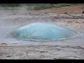 Geysir strokkur on iceland slowmotion