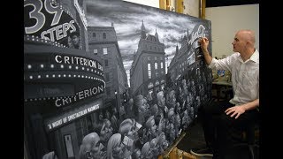 Piccadilly Circus London Painting - Carl Randall.