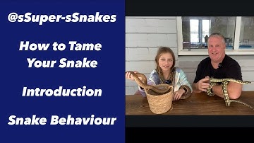 @sSuper-sSnakes   Introduces How to Tame your Snake