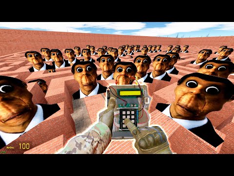 Видео: ОБУНГА В ЛАБИРИНТЕ ГОНЯЕТСЯ ЗА НАМИ OBUNGA NEXTBOT Garry's Mod