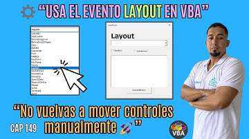 Ajusta tus Formularios Automáticamente con el Evento Layout en VBA Excel Cap 149 #sepamosexcelvba