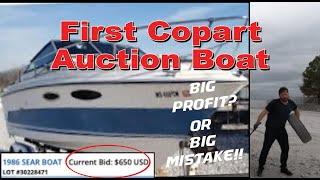 1st Copart Boat Auction! ..Big Mistake!??  Boat Flip