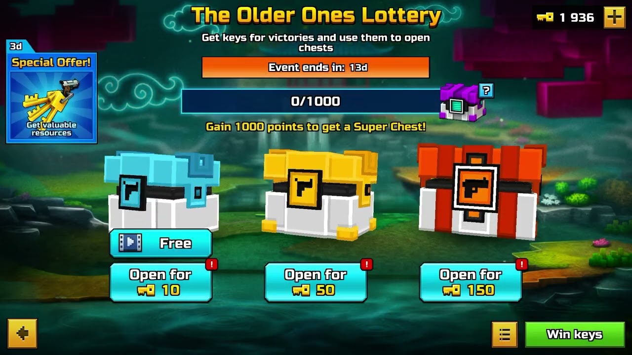 The older ones lottery 3000 key opening
