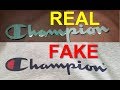 Real vs Fake Champion T shirt. How to spot fake Champion tees