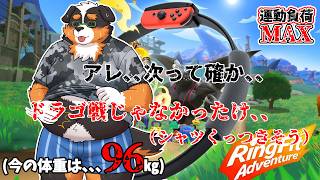 【リングフィットアドベンチャー】次ドラゴ戦じゃなかった、、終わった、、シャツひっつく