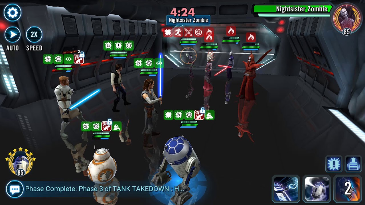 How to beat nightsisters with Jedi Training Rey