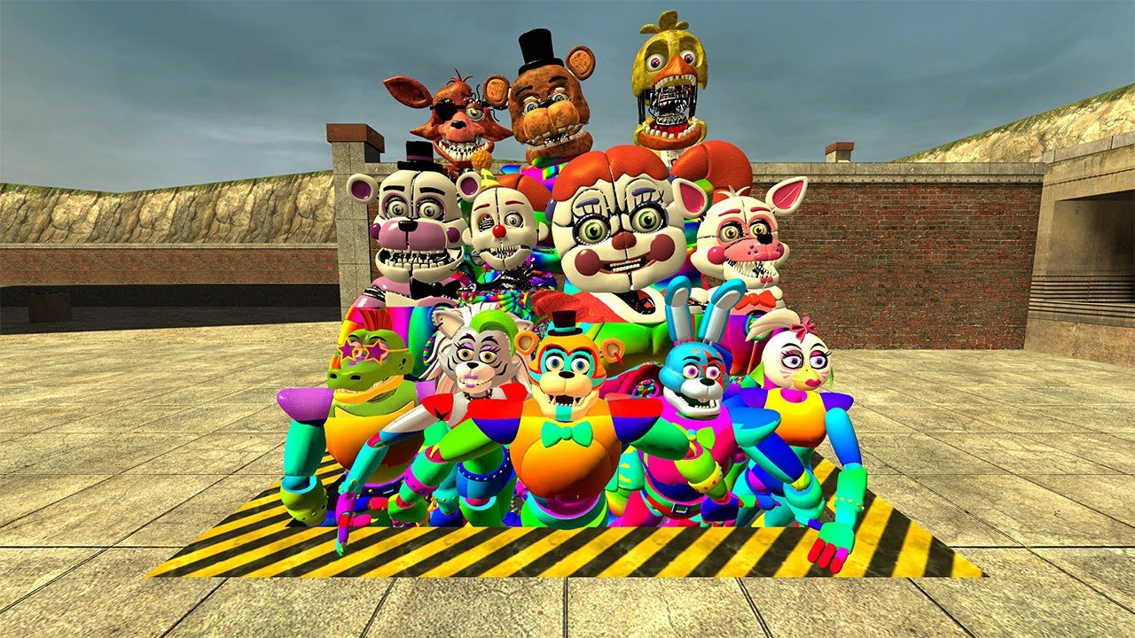 EXPLODING ALL MY RAINBOW GLAMROCK ANIMATRONICS In Boneworks VR! - YouTube