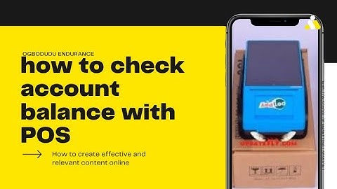 How to check account balance on paycentre POS