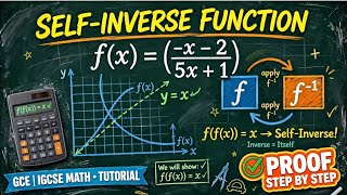 IGCSE MATH | SELF- INVERSE FUNCTION 