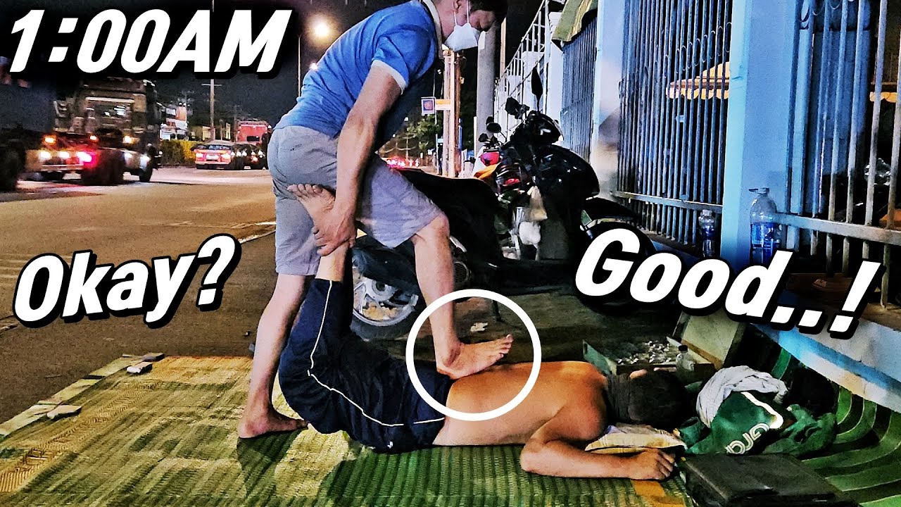 $2 Labor at 1AM: Powerful Massage - 4K Street ASMR