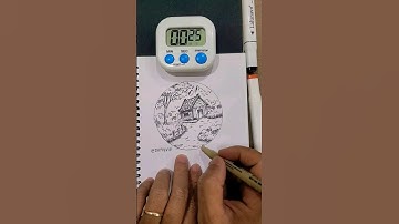 Easy drawing landscape || Vẽ tranh phong cảnh đơn giản #easydrawing #landscape #vetranh