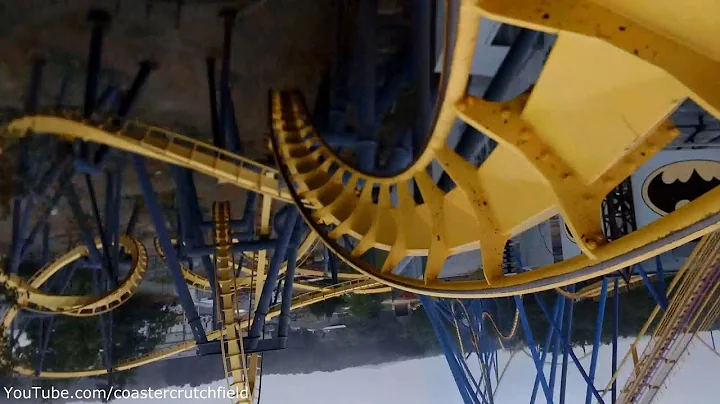 Batman: The Ride Front Row (HD POV) Six Flags Great Adventure