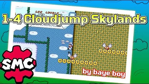 Super Mario Construct: 1-4 Cloudjump Skylands by baye boy