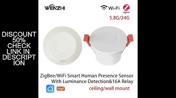 ZigBee3.0/Wifi 24G MmWave Radar Human Presence Motion Sensor For Light Switch Luminosity Detection 1