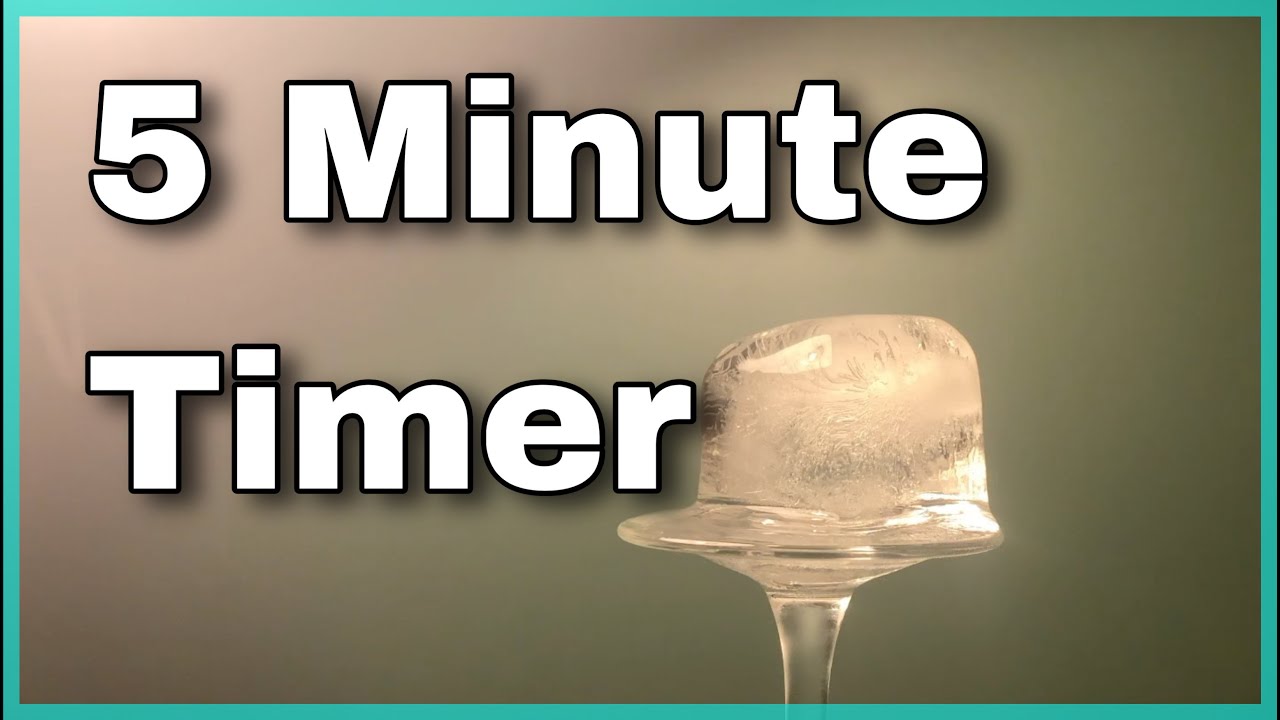 5 Minute Timer with Ice Cube Melting Time Lapse - YouTube