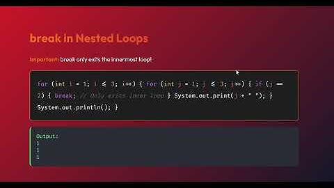 Java Break and Continue Explained | Loop Control Statements with Examples