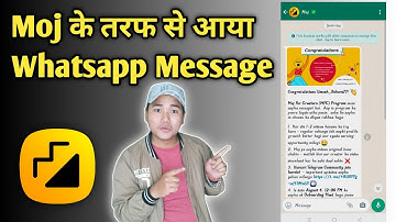 Moj के तरफ से आया Whatsapp Message क्या करे | MFC Kya Hai | Moj For Creator के फायदे ?