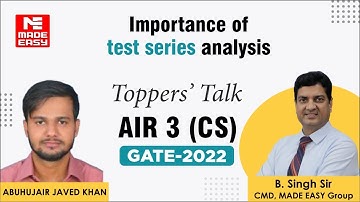 GATE 2022 Topper | Computer Science Engg. | Abuhujair Javed Khan | AIR-3 | Toppers