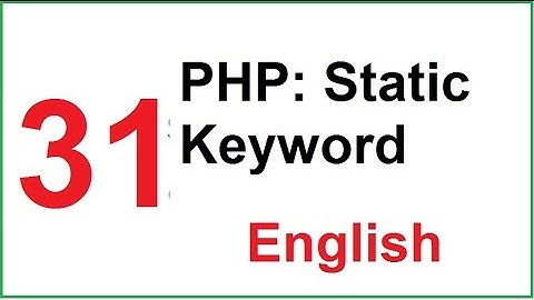 static key in php english-vlr training