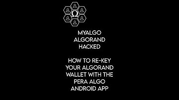 How to Re-Key Algorand Account Using Pera Algo Android App