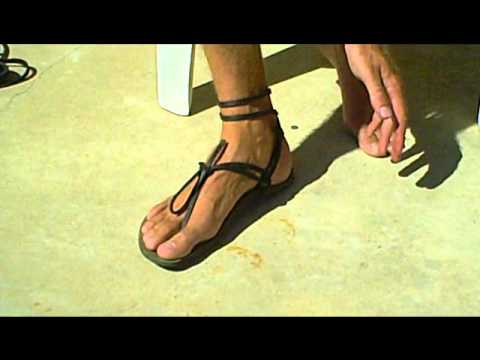 Custom, Luna Sandals, Traditional Way to tie, Patrick Sweeney