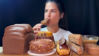 Chocolate Party Cakes, Cookies, Ice Cream, Eclair Mukbang Asmr Eating Sounds