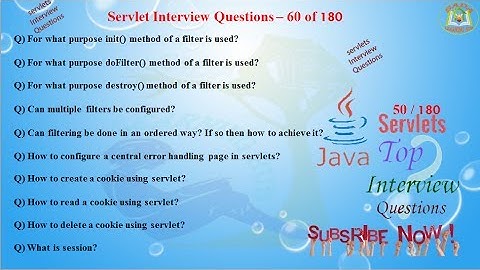 Servlet Interview Questions –  60 out of 180