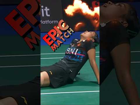 EPIC 🔥 Tunjung's last 2 points beat Wang Zhi Yi #short #badminton QF #singaporeopen2024