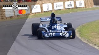 F1 title-winning Tyrrell screams up FOS hill