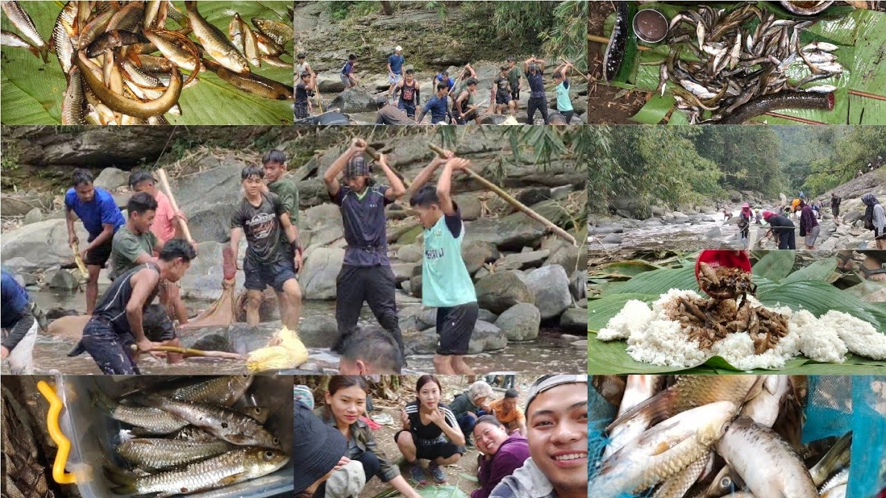 Fishing at Ahangky River🐟🦐🦀(Liangmai Naga)