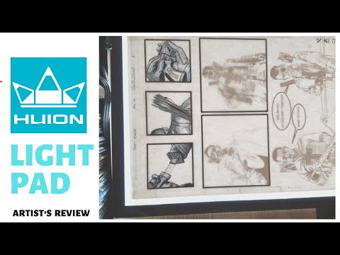 Huion Light Pad Review & Using A LightBox for Comic Books