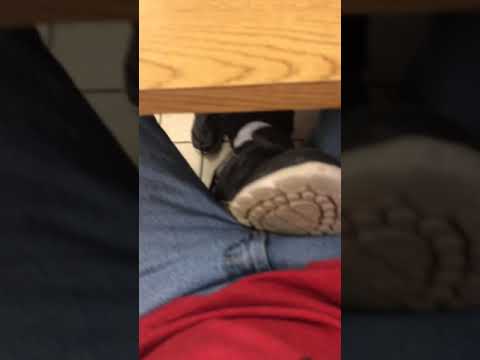 Girl rests her foot on my crotch