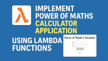Implement power of maths calculator application using lambda functions