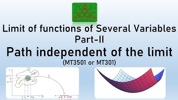 Advanced Calculus | Limit of functions of Several Variables-Path independence of the limit