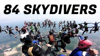 84-Way Skydiving Head-Up World Record