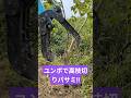 ユンボで高枝切りバサミ!!#現代農業 #田舎暮らし #農業 #ファーム生活 #tools #excavator #伐採#woodworking