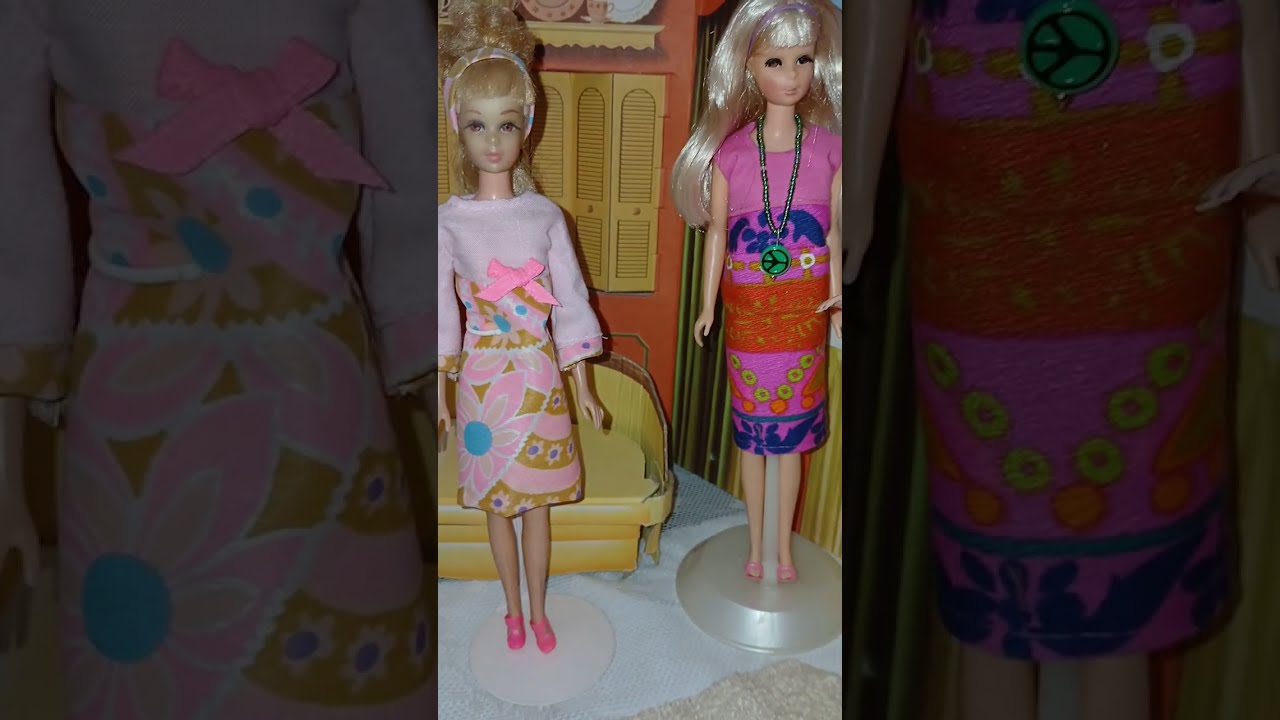 Barbie Francie MOD Day glow retro fabrics fashion. - YouTube