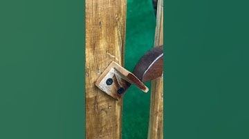 Simple idea with automatic gate latch lock # mechanism lock # DIY # Craft # woodworking