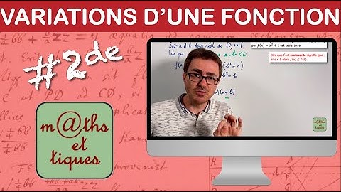 Déterminer les variations d