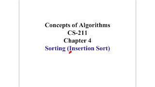 1/Insertion Sort example (In Arabic)