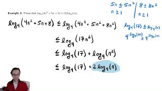 Asymptotic Notation 5 - Big O Notation and Logs