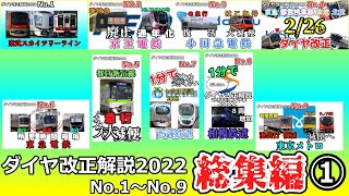 【ダイヤ改正解説2022】ダイヤ改正解説2022 総集編 ① 【鉄道】